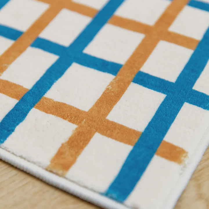 Coastal Line Rug BlueChecker - Delicors