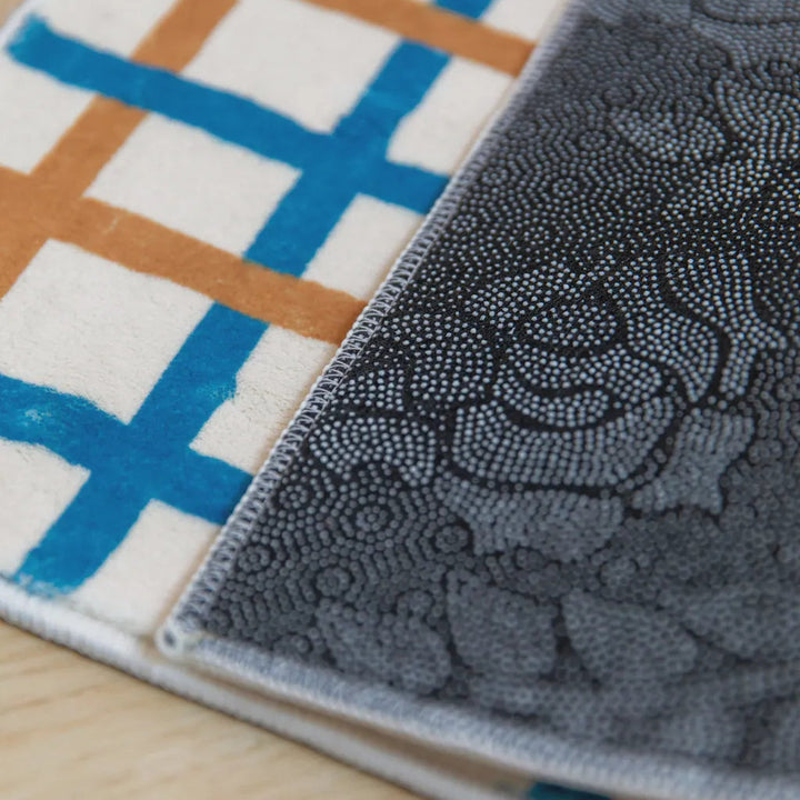 Coastal Line Rug BlueChecker - Delicors