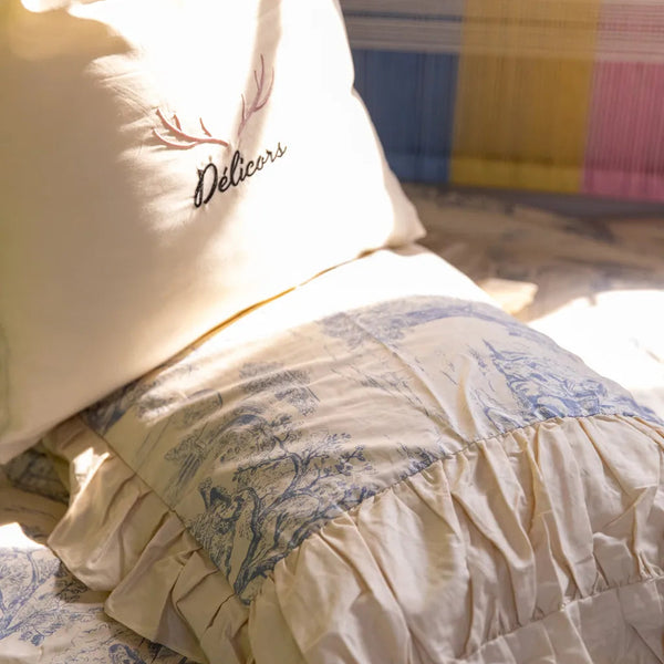 Courtly Blue Quilt Cover Set - Delicors