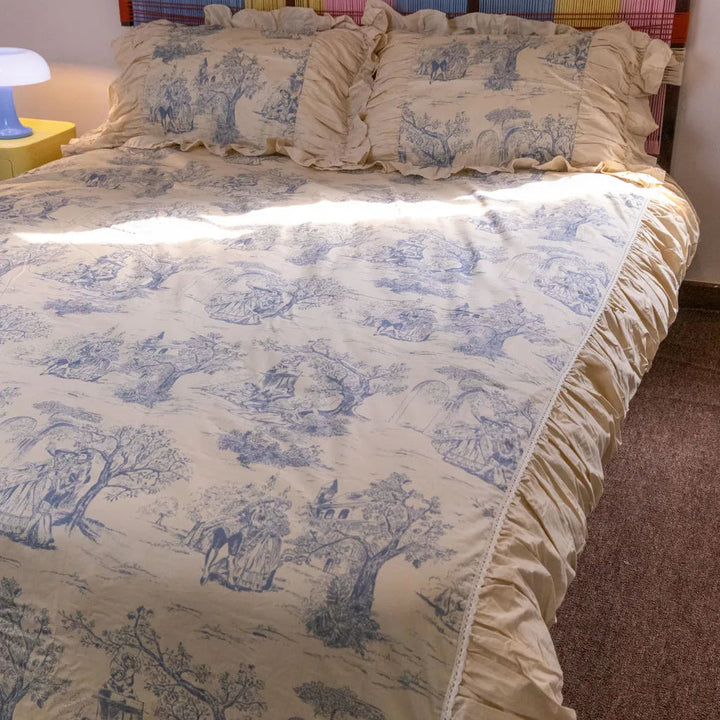 Courtly Blue Quilt Cover Set - Delicors