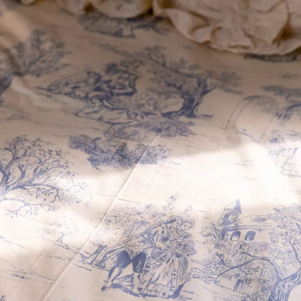 Courtly Blue Quilt Cover Set - Delicors