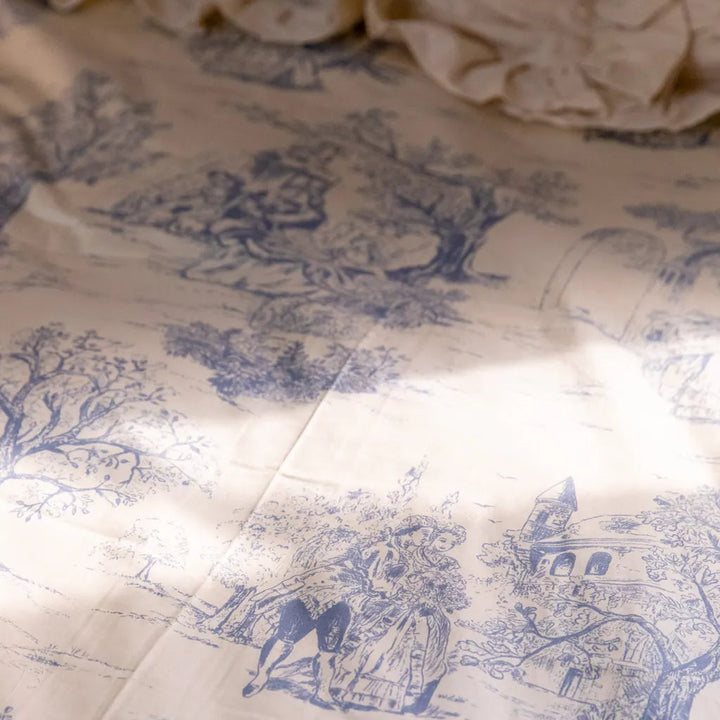 Courtly Blue Quilt Cover Set - Delicors