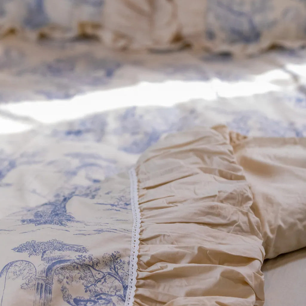 Courtly Blue Quilt Cover Set - Delicors