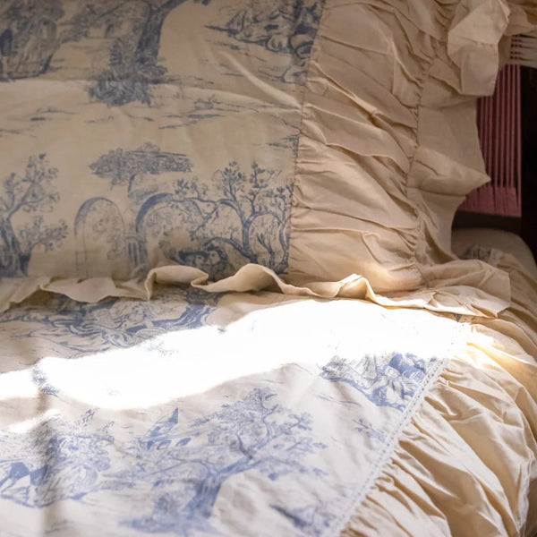 Courtly Blue Quilt Cover Set - Delicors