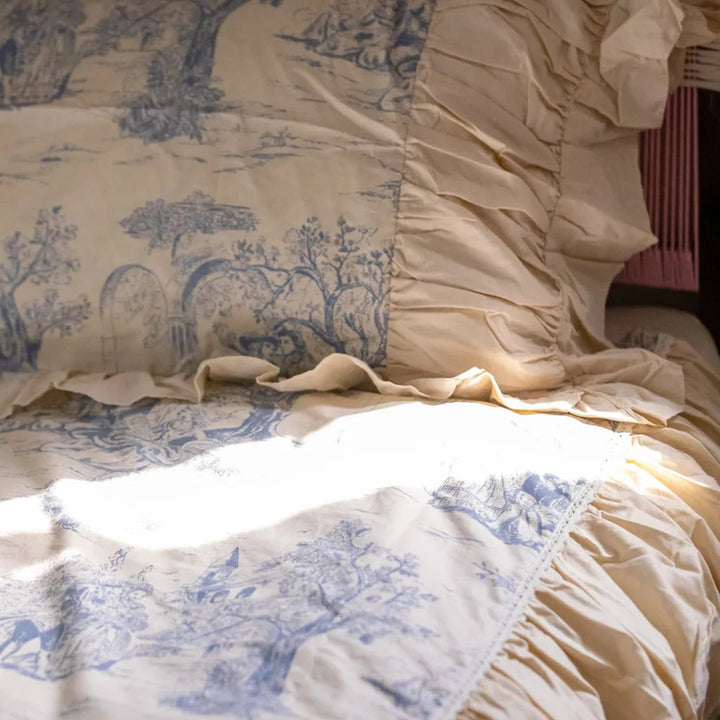 Courtly Blue Quilt Cover Set - Delicors