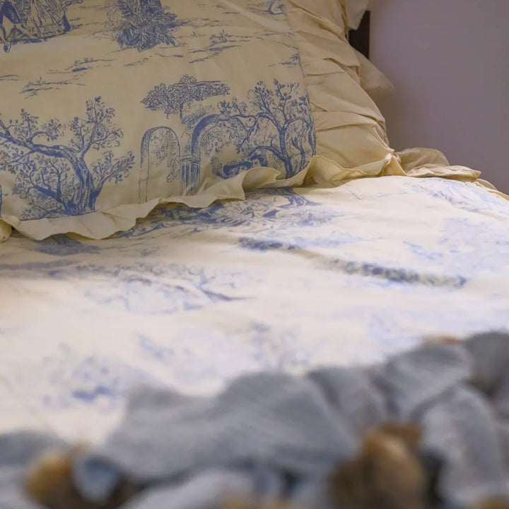 Courtly Blue Quilt Cover Set - Delicors