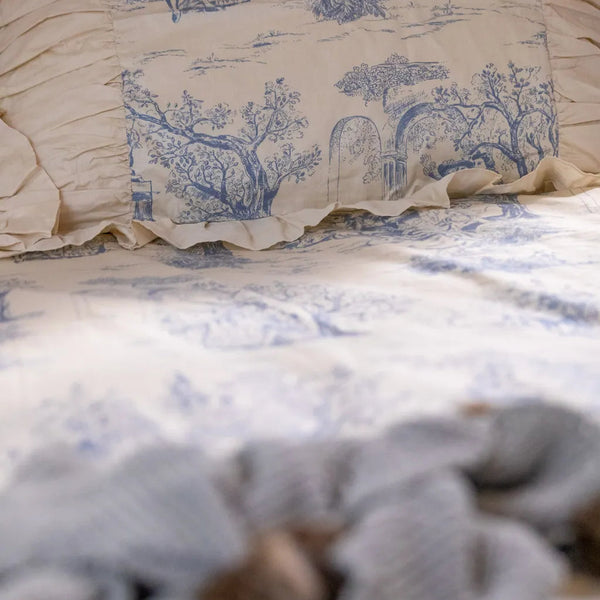 Courtly Blue Quilt Cover Set - Delicors