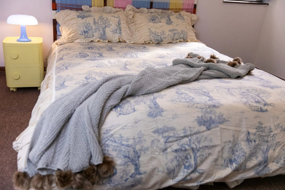 Courtly Blue Quilt Cover Set - Delicors