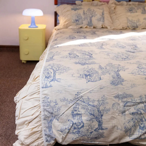 Courtly Blue Quilt Cover Set - Delicors