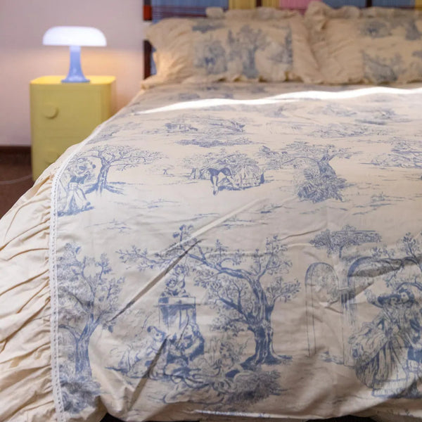 Courtly Blue Quilt Cover Set - Delicors