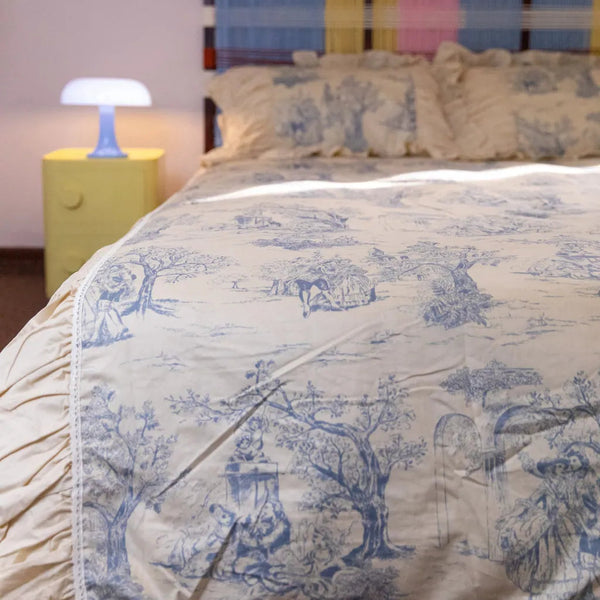 Courtly Blue Quilt Cover Set - Delicors