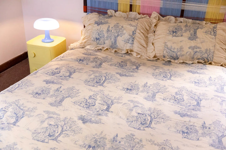 Courtly Blue Quilt Cover Set - Delicors
