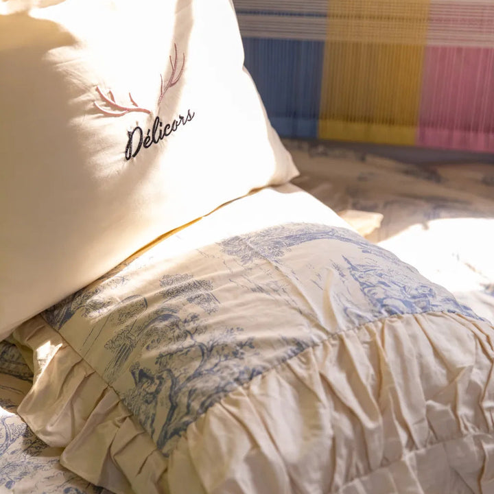 Courtly Blue Quilt Cover Set - Delicors