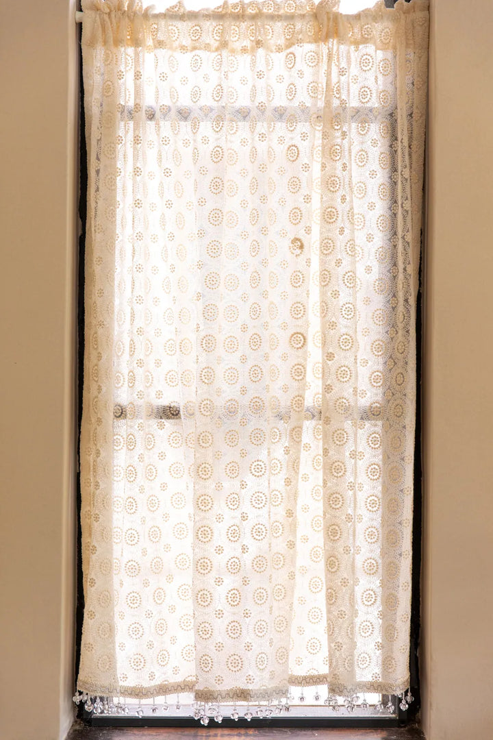 Courtly Embroidered Cabinet Curtain - Delicors