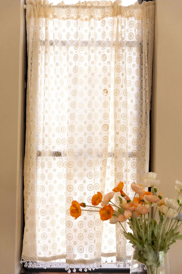 Courtly Embroidered Cabinet Curtain - Delicors