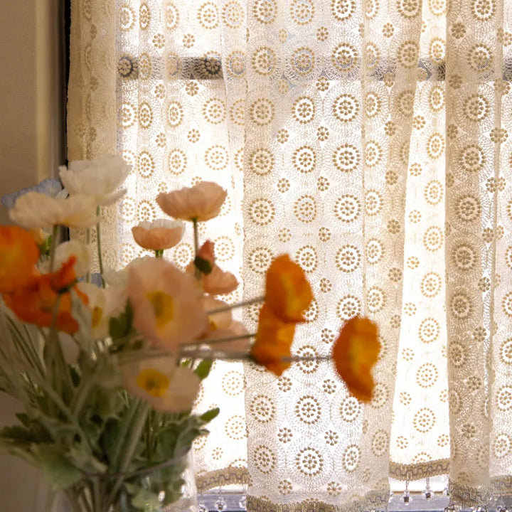 Courtly Embroidered Cabinet Curtain - Delicors