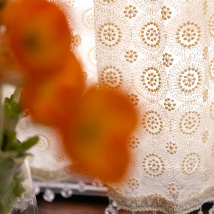 Courtly Embroidered Cabinet Curtain - Delicors
