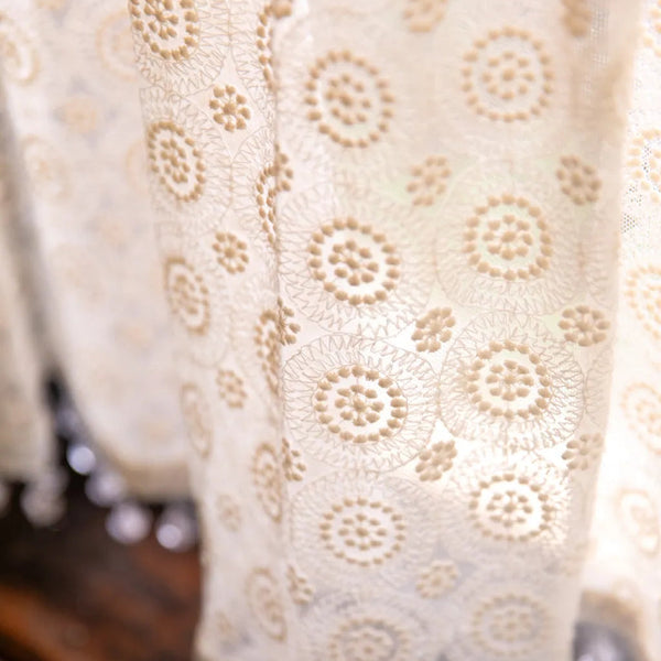 Courtly Embroidered Cabinet Curtain - Delicors