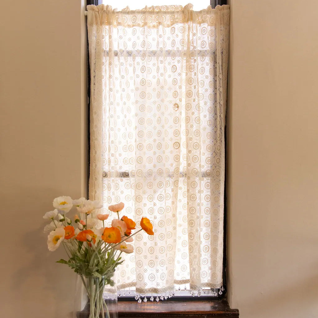 Courtly Embroidered Cabinet Curtain - Delicors