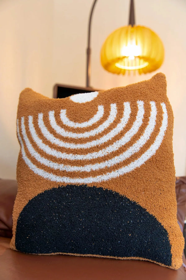 Desert Oasis Boucle Cushion Brown Sunset - Delicors