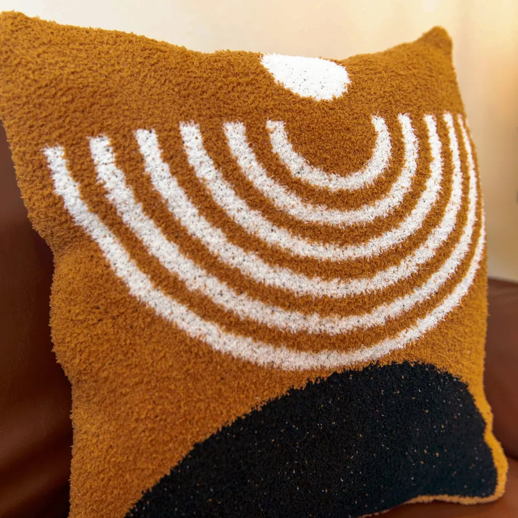 Desert Oasis Boucle Cushion Brown Sunset - Delicors
