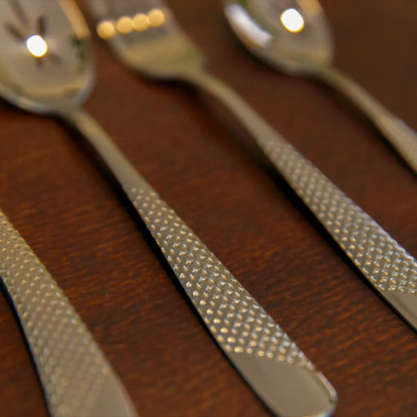 Honeycomb Grooved Stainless Steel Cutlery Set