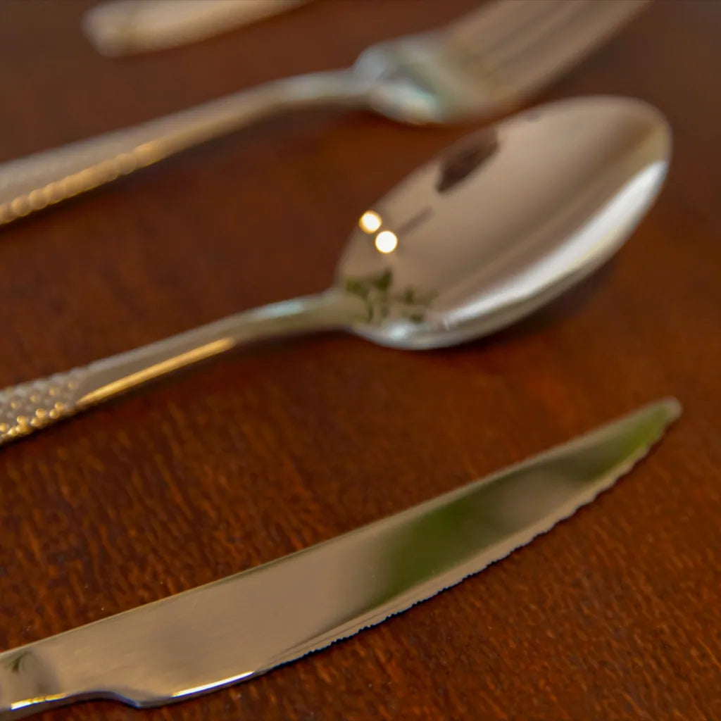 Honeycomb Grooved Stainless Steel Cutlery Set