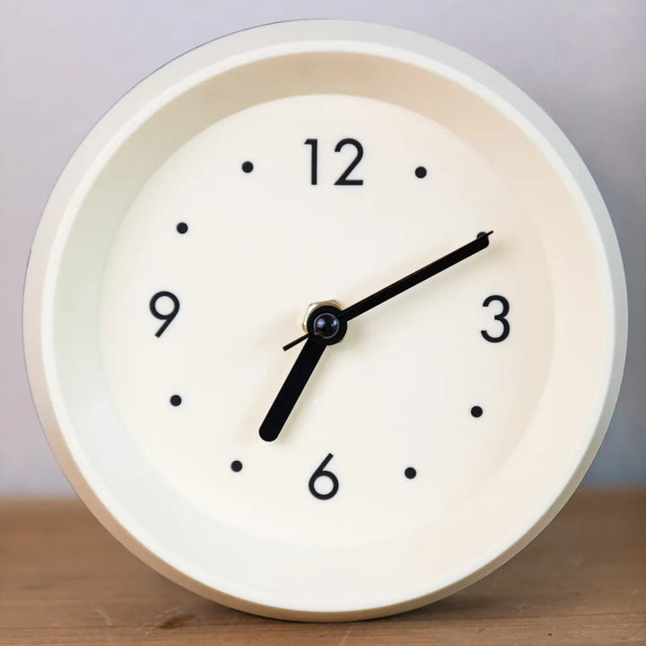 Minimal Ivory Desk Clock - Delicors