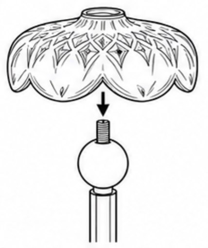 ATTACH THE GLASS BOWL SHADE