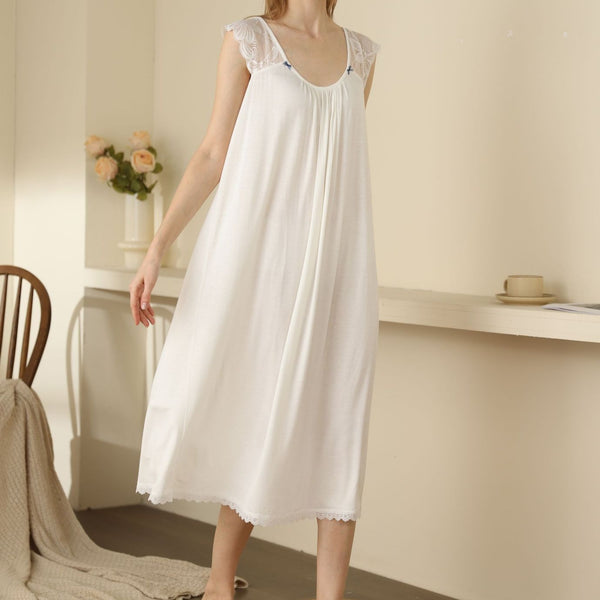 Butterfly Long Modal Chemise Dress