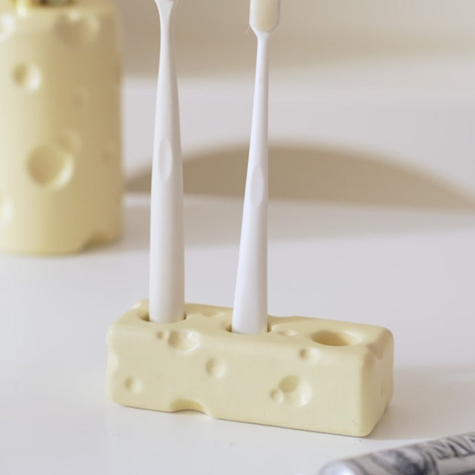 Creamy Cheese - Brush Holder Collection Bath Accessories