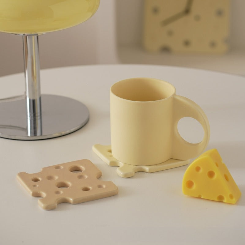 Creamy Cheese Slice Ceramic Coaster Collection