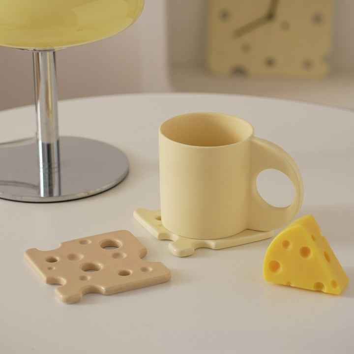 Creamy Cheese Slice Ceramic Coaster Collection