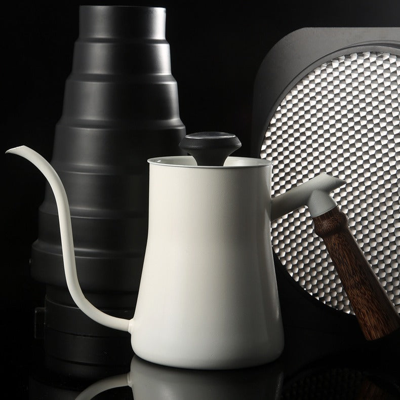 Drip Kettle Wood With Thermometer