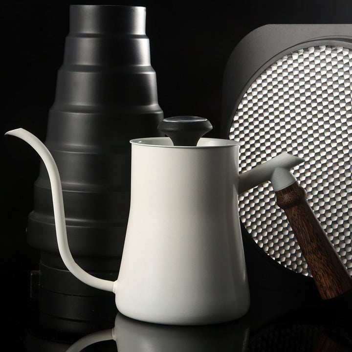 Drip Kettle Wood With Thermometer