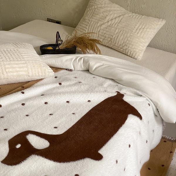 Fuzzy Dachshund Blanket