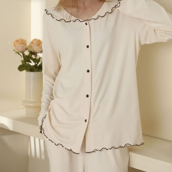 Line By Line Beige Loungewear