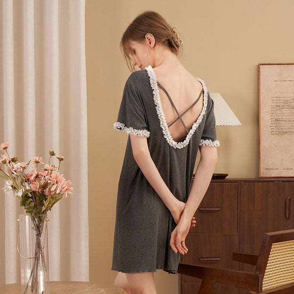 Only You White Lace Nightgown Dress