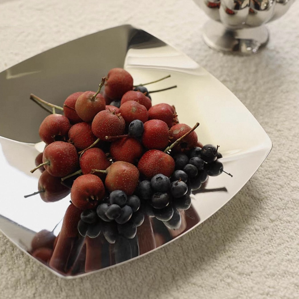 Shining Square Stainless Steel Tray