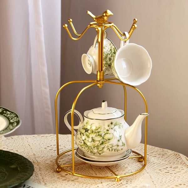 Green Garden Tea Cup & Pot