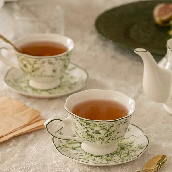 Green Garden Tea Cup & Pot