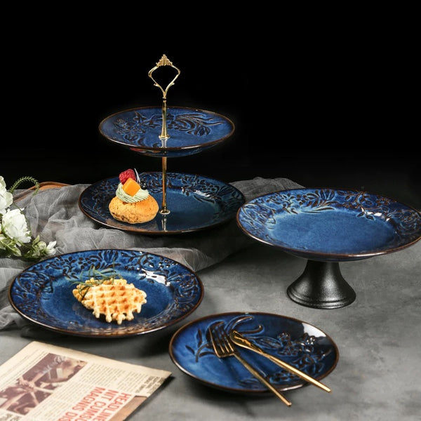 Vintage Blue Flora Dinnerware