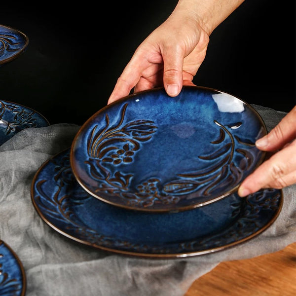 Vintage Blue Flora Dinnerware