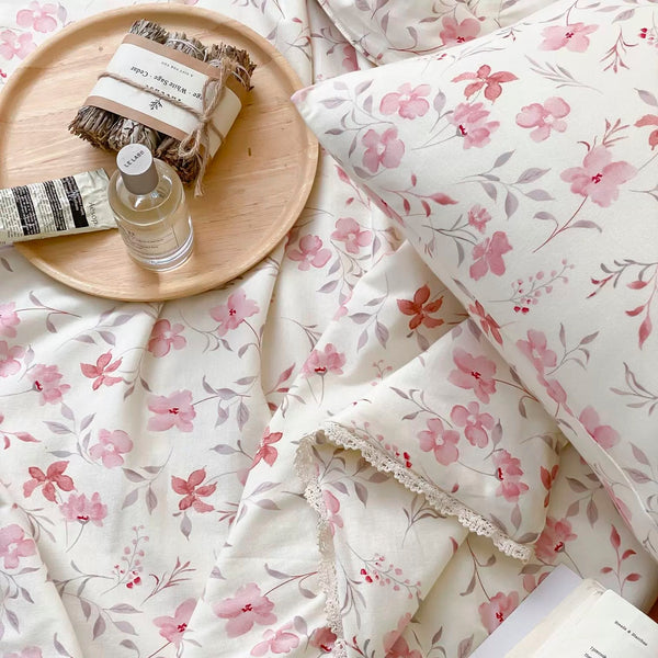 Peach Blossom Summer Quilted Blanket