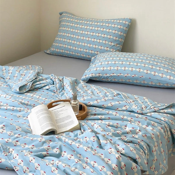 Cloudy Puppy Summer Quilted Blanket