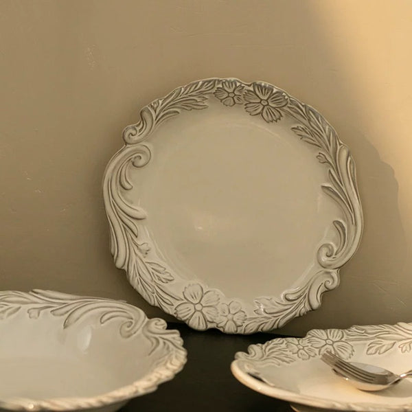 Lunar Flora Embossed Dinnerware
