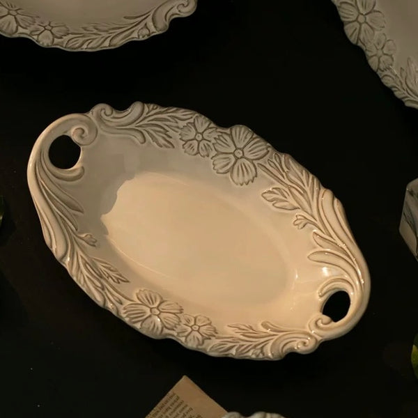 Lunar Flora Embossed Dinnerware