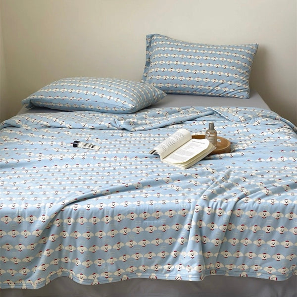 Cloudy Puppy Summer Quilted Blanket