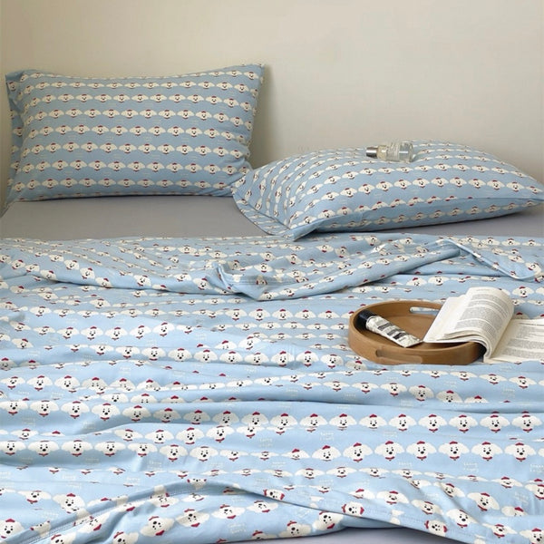 Cloudy Puppy Summer Quilted Blanket