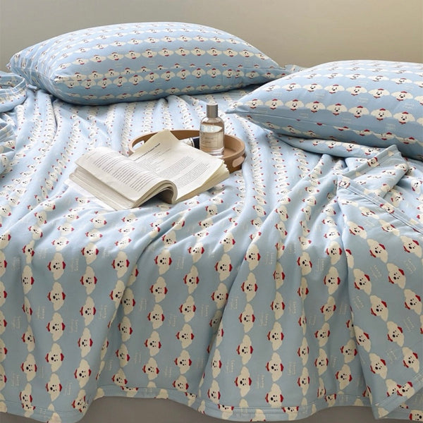 Cloudy Puppy Summer Quilted Blanket